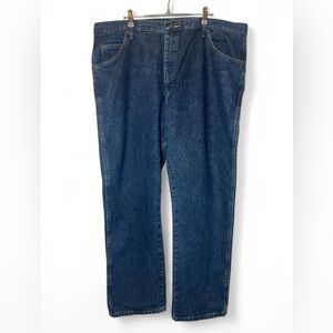 Wrangler Regular Fit 100% Cotton Straight Wide Leg 42x30‎ Men Blue Jeans Cowboy